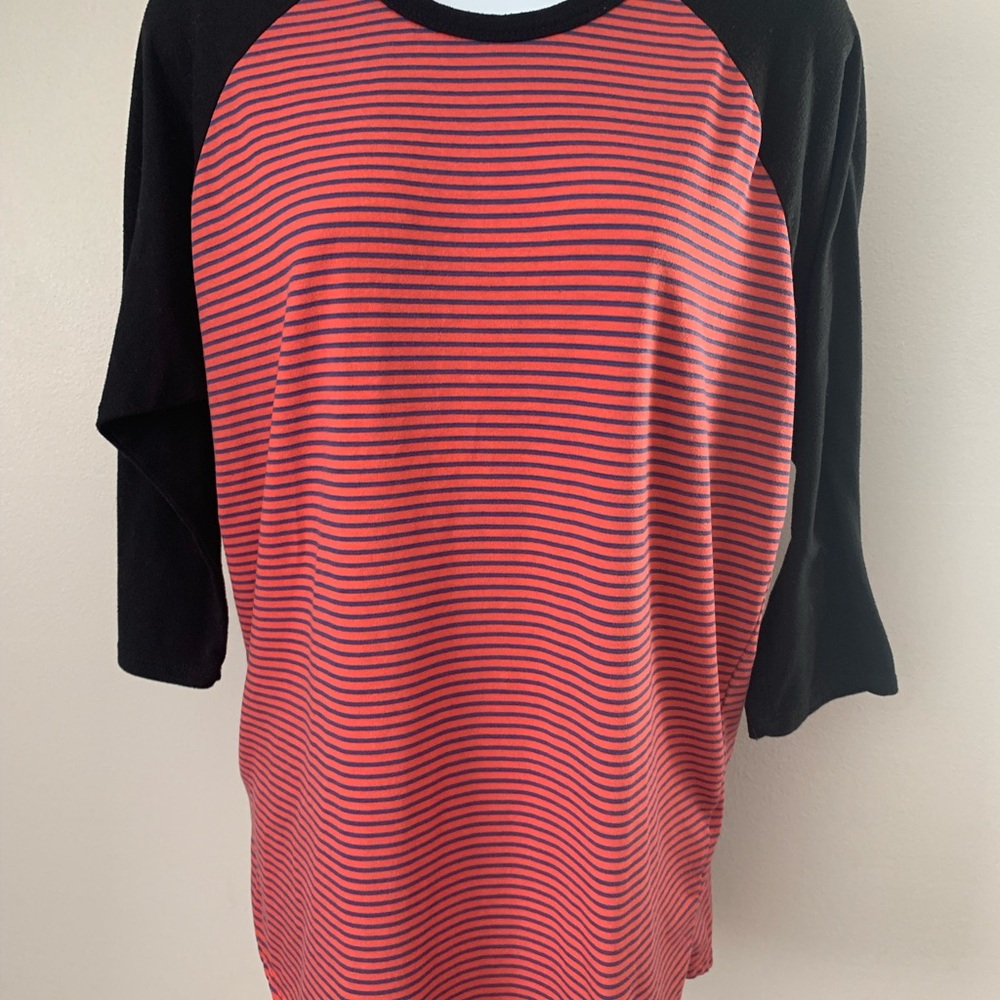 LuLa Roe Baseball Style Striped Tee - Picture 13 of 16